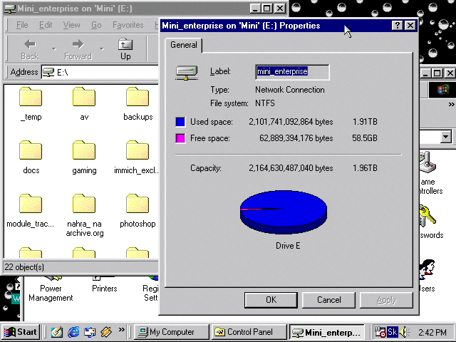 MS2137 capture | Pripojený 4TB share kerý ukazuje jak 2TB