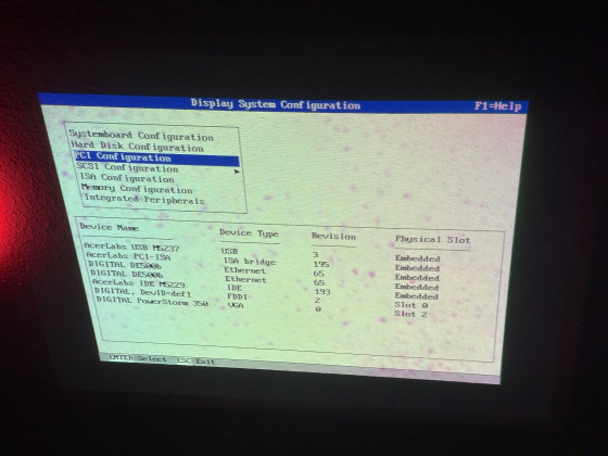 PCI Configuration, now with the AcerLabs USB M5237 controller